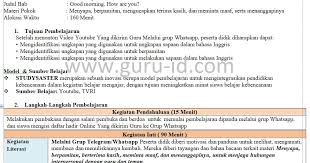 Contoh rpp kombinasi bahasa inggris kelas 7 tahun 2020 (disini) hal lain yang mungkin bermanfaat terkait rpp bahasa inggris, silahkan anda cek link demikianlah postingan kami tentang download contoh rpp daring bahasa inggris kelas 7 tahun 2020. Rpp Daring Bahasa Inggris Kelas 7 Semester Ganjil Format Selembar Info Pendidikan Terbaru