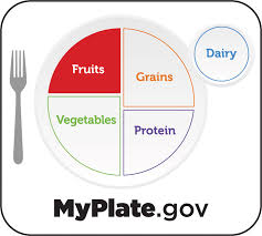 Myplate is the current nutrition guide published by the usda's center for nutrition policy and promotion, a graphic depicting a place setting with a plate and glass divided into five food groups. Myplate Graphics Myplate