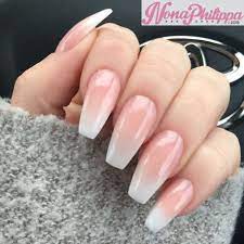 Baby Boomer Coffin Acrylic Nails Square Acrylic Nails Acrylic Nails Coffin Ombre Nails