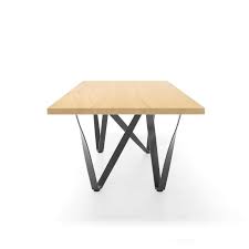 Fabrication artisanale dans le jura. Table Design Extensible Avec Pied En Metal Wave 4 Pieds Com