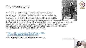 The Popular Gothic Novel Lecture No. 42 The Moonstone Plotting and the  Female Gothic (Refer Slide Time: 0:11) Hello and welcome
