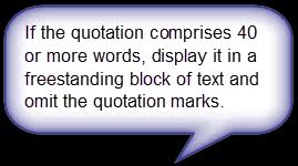 Citing a direct quote in mla format. Apa Style 6th Edition Blog Block Quotations In Apa Style