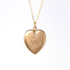 Gold Heart Locket Necklace