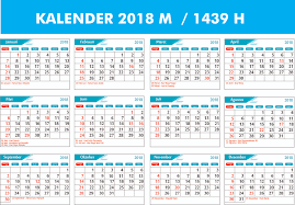 Jahreskalender für das jahr 2018 auch zum ausdrucken und einbinden in die eigene seite. Moslem Corner