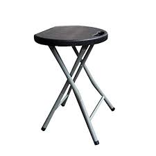 Leewos Light Weight Metal And Plastic Folding Stool Heavy Duty 400lb Capacity Foldable Chairs With Handle Easy To Hanging Folding Stool Stool Collapsible Stool