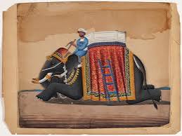 Elephant with rider, circa 1850 by Company style :: | Art Gallery of NSW