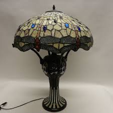 The most famous was the stained leaded glass lamp. Antique Very Large Table Lamp Dragonfly Tiffany Look Catawiki
