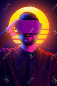 Check spelling or type a new query. Vr Head Set Videogame In 80 S Synthwave And Retrowave Futuristic Vaporwave Aesthetics Man Wearing Virtual Reality Goggles Retro Vaporwave Neon Style Stock Photo Picture And Royalty Free Image Image 119485823