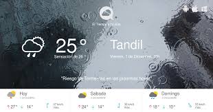 Hoy Intervalos Nubosos Con Chubascos Tormentosos Con Una Temperatura Maxima De 27 Y Una Temperatura Minima De 14 Viento Moderado De No Tandil Viento Clima