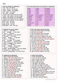 The students have to guess the animal and then draw a picture. Comparatives And Superlatives English Esl Worksheets For Distance Learning And Physical Classrooms Learn Hebrew Grammar Practice English Vocabulary Words