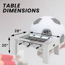 This stunning coffee table, constructed from reclaimed black walnut and maple gives off a floating appearance that will surely attract guests to its unique design. Hanover Foosball Coffee Table In White Walmart Com Walmart Com