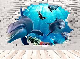 Maybe you would like to learn more about one of these? Under The Sea Wall Decals Removable Vinyl Stickers Mural Art 3d Dolphin Fish Home Decor Home Garden