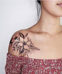 For example, a skull or a clock can represent the balance between life and death. 40 Black And White Floral Shoulder Tattoo Ideas