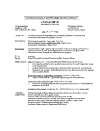 Do you need the best x ray technologist resume? Sample Resume By A First Year Student Free Download