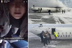 Delta Air Lines crash survivor posts harrowing upside-down photo inside  plane