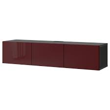 Ikea selsviken porte brillant noir. Besta Banc Tv Avec Portes Brun Noir Selsviken Brillant Brun Rouge Fonce Ikea
