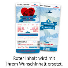 Solltest du selber interesse an einem flugticket muster zum ausfuellen kostenlos test haben könne wir dir auf jeden fall stiftung warentest ans herz legen. Hochzeit Einladungen First Class Flugticket In Blau