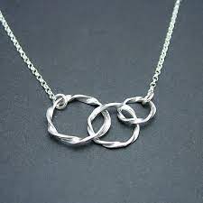 Linked Circle Necklace Etsy Necklace Generation Necklace Ring Necklace