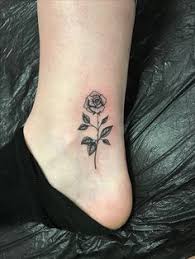 Pin By Thea On Tattoos Small Rose Tattoo Rose Tattoo On Ankle Little Rose Tattoos