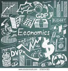 Economics And Financial Education Handwriting Doodle Icon Of Banknote Money Currency Investment Profit Graph Laundry Symbols Giclee Art Print Lantern Press