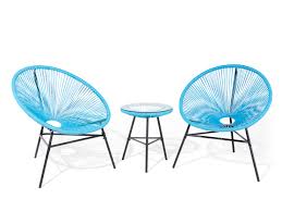 A great place to enjoy morning coffee or afternoon tea. Garden Furniture Patio Set Outdoor Bistro Set Table And 2 Chairs Blue Nandor