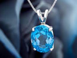 Classic Rich London Blue Topaz Necklace 11x9mm Oval Faceted Etsy London Blue Topaz Necklace Blue Topaz Necklace Natural Gemstone Jewelry