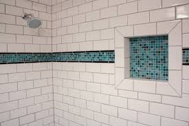 Subway Tile Shower With Accent Strip And Soap Niche Yelp Subway Tile Showers Shower Accent Tile Subway Tiles Bathroom