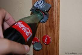 You don't know you need a magnetic wall mount bottle opener until you have one! Bottle Opener With Magnetic Catch Wood Logger