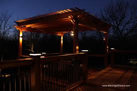 Deck Lighting With Low Voltage Lighted Post Caps Deck Lights Moonlight Decks