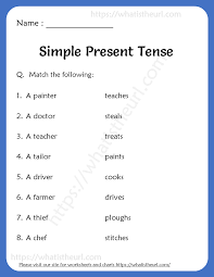 Simple Present Tense Worksheets For Grade 3 Simple Present Tense Simple Present Tense Worksheets Worksheets For Grade 3