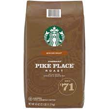 Starbucks decaf ground coffee — pike place roast — 100% arabica — 6 bags (12 oz. Starbucks Pike Place Medium Roast Ground Coffee 40 Oz Sam S Club