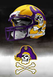 Ecu Yellow 3 Football Helmets Football Helmet Design Cool Football Helmets
