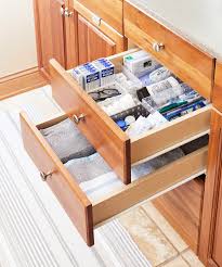 It could have large cabinets, shelves, or drawers underneath. 28 Bathroom Storage Ideas For Toiletries Cosmetics And More Better Homes Gardens