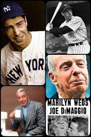 Joe DiMaggio eats a meal prepared by his mother, Rosalie, in 1934.