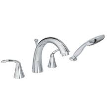 The solid brass construction makes our bath mixer durable and stable. Double Handle Deck Mounted Roman Tub Faucet With Diverter Tub Faucet Roman Tub Faucets Roman Tub