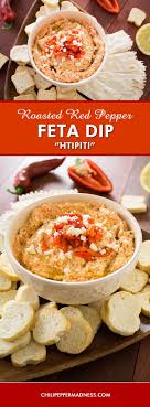 Roasted Red Pepper Feta Cheese Dip Htipiti A Classic Greek Dip Recipe Htipiti Made With Feta Cheese Ro Stuffed Peppers Feta Cheese Dip Greek Dip Recipes