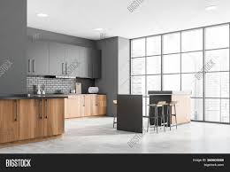 Gray is extremely versatile and can help you achieve any design style you like. Corner Modern Kitchen Image Photo Free Trial Bigstock