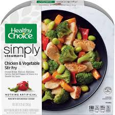 With the help of cooking light's assistant nutrition editor, jamie vespa, we've compiled. Healthy Choice Simply Steamers Frozen Dinner Chicken Vegetable Stir Fry 9 25 Ounce Walmart Com Walmart Com