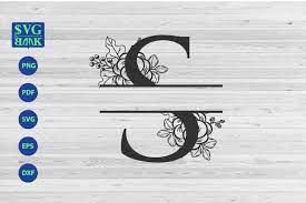 Download Split Monogram Letter S Svg Alphabet Floral Initial Logo S 342901 Cut Files Design Bundles
