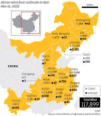 The philippines could see a 13% decline in its pig herd in 2020, it said. African Swine Fever Spreads To One Of China S Biggest Pig Farming Regions South China Morning Post