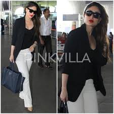 Yay Or Nay Kareena Kapoor Nails Monochrome In Zara And Joseph Celebrity Style Bollywood Fashion Dressy Casual Outfits