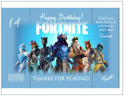 Print as many as you like! 12 Personalized Fortnite Chip Bags Party Supplies Favors Printed Or D File 10 00 Picclick