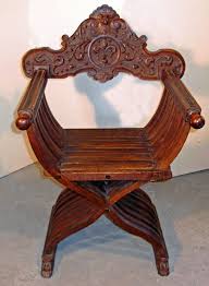 Italian Savanarola Folding Chair C1880 Carved Chairs Wood Folding Chair Folding Chair