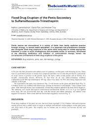 Pdf Fixed Drug Eruption Of The Penis Secondary To Sulfamethoxazole Trimethoprim
