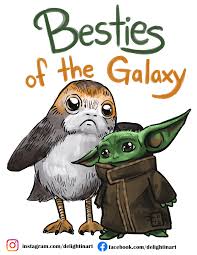 Doodled A Yiddle And A Porg As Besties My Inner Fangirl Is Very Happy R Yiddle Baby Yoda Grogu Yoda Images Besties Yoda