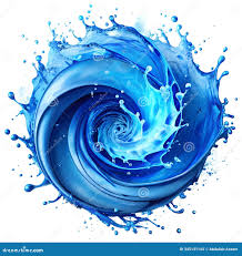Blue Water Swirl Splash Cut Out Water Swirl Bebeautiful Stock Image