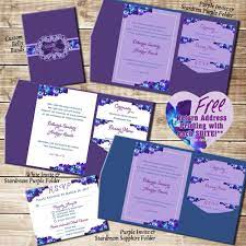 Invitation Blue Purple Orchid Wedding Floral Wedding Invitation Suites Custom Blue Wedding Invitations Royal Blue Wedding Invitations Purple Wedding Theme