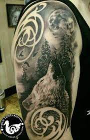 Wolf Tattoo Ideas Which Are Daring And Passionate Hike N Dip Wolf And Moon Tattoo Wolf Tattoos Wolf Tattoo Design