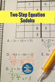 Students Will Have A Great Time Practicing Two Step Equations With These Sodoku Puzz Two Step Equations Math Games Middle School Maths Activities Middle School