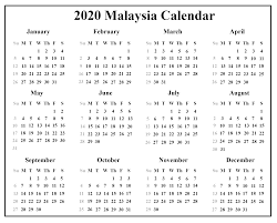 The dates, set out as national. Free Malaysia Calendar 2020 With Holidays Pdf Excel Word Printable Template Calendar